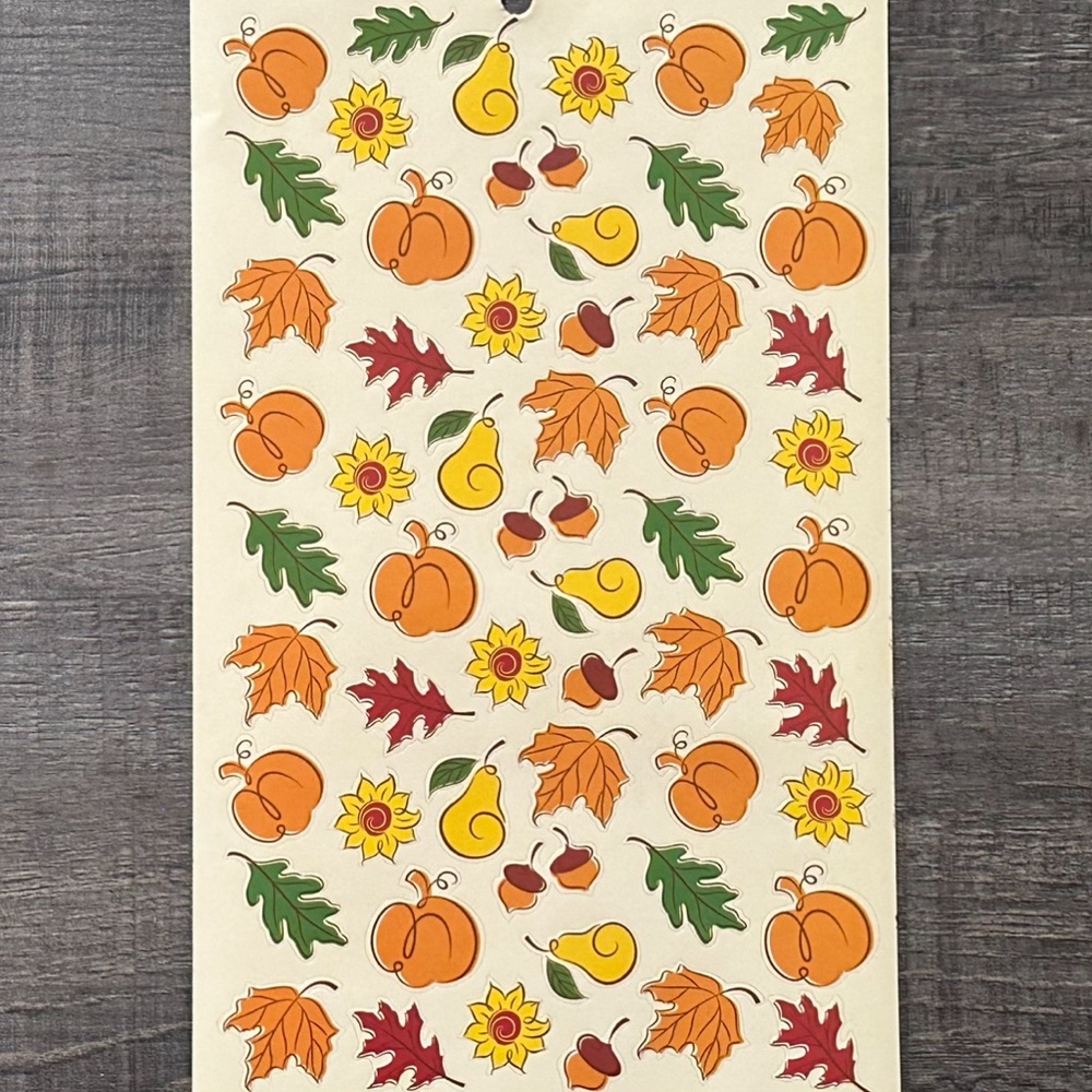 💞 New Autumn Pumpkin & Leaves Scrapbook Craft Stickers